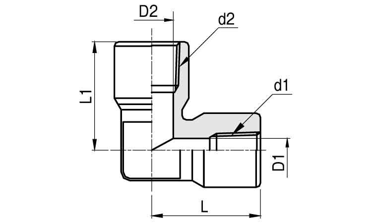 異径内ネジエルボ(ROHS2対応)図面