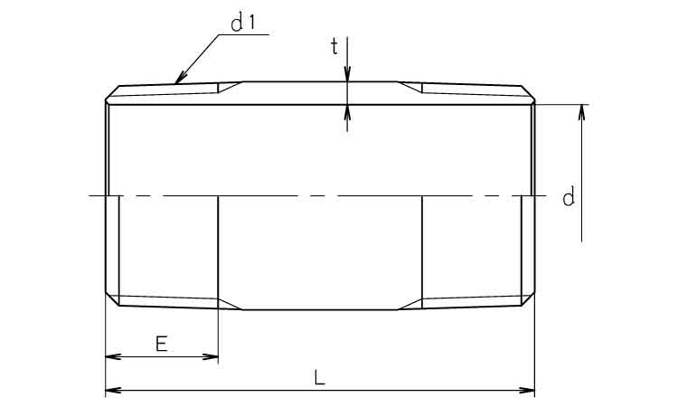両長ニップル(ＰＮ１５０Ｌ)図面