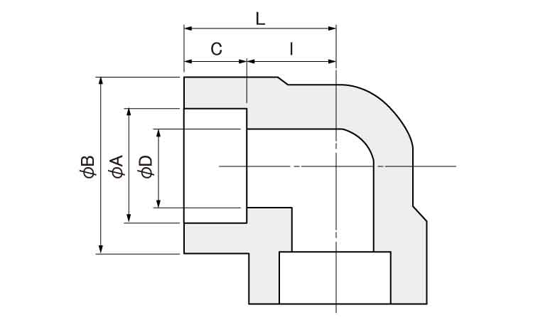 さし込み　高圧90°エルボS80図面