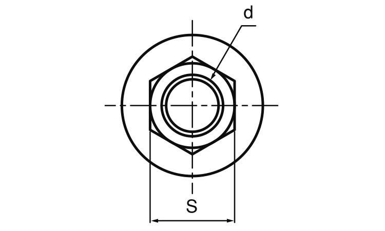 アンカー用座金付ナットBN-W図面