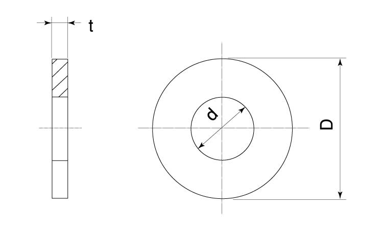 ワッシャー(JIS・薄口)図面