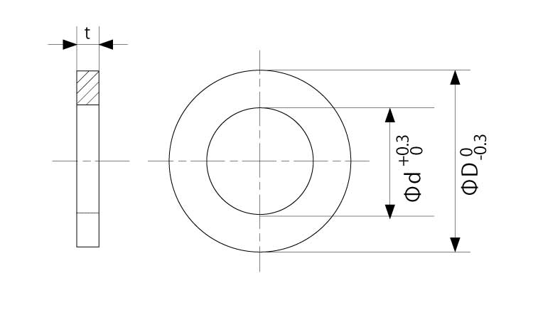 シムワッシャー(T＝0．3)図面
