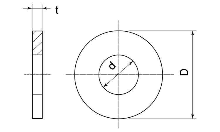 ファイバーワッシャー(特寸・赤)図面