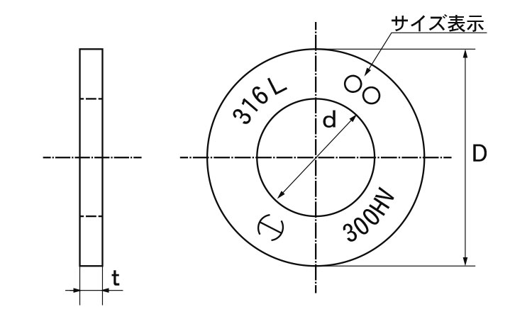 ハイテンワッシャー(300HV)図面