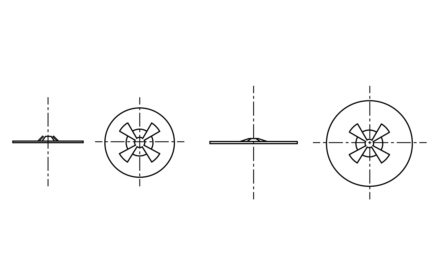 四ツ爪スピードワッシャ(軸用)図面